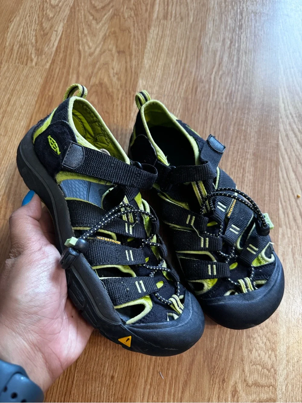 Keen Kids Black and Lime Sport Sandals